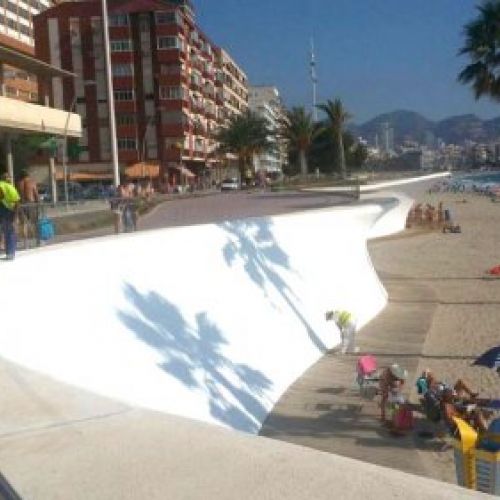 obras Paseo Poniente Benidorm en alicante