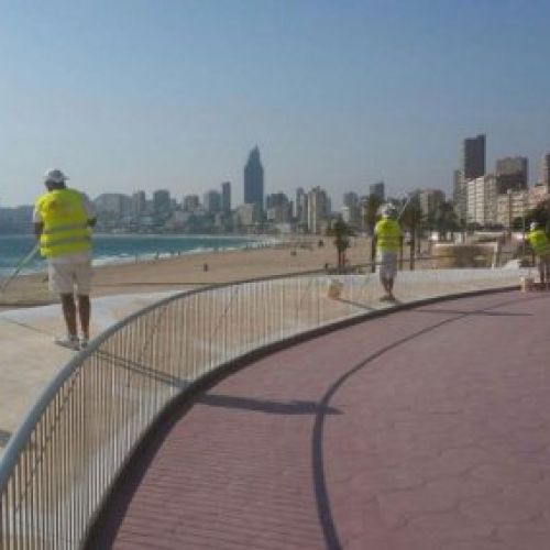 obras en el Paseo Poniente Benidorm en alicante